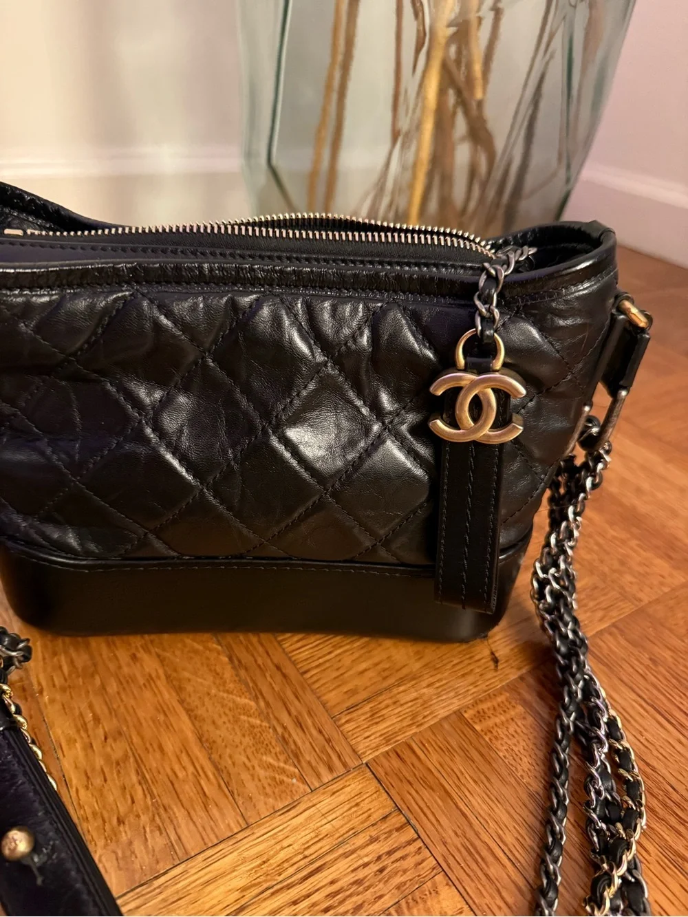 CHANEL Aged Calfskin Small Gabrielle